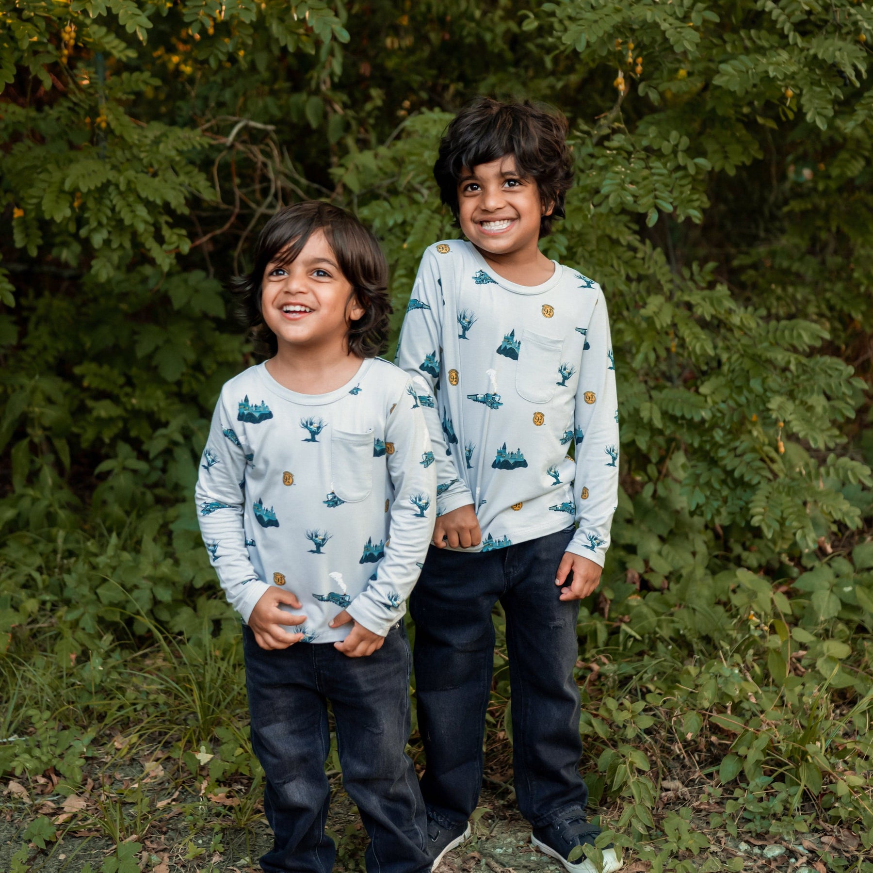 Long Sleeve Toddler Crew Neck Tee in Journey
