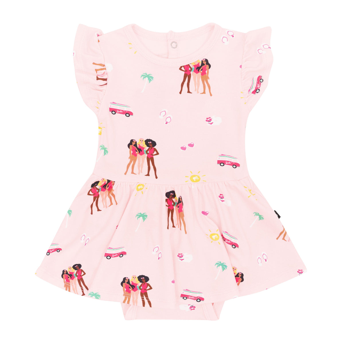 Twirl Bodysuit Dress in Barbie™ Beach