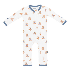 Zippered Romper in Teddy Bear