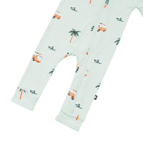 Zippered Romper in Dew Surf