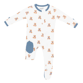 Zippered Footie in Teddy Bear