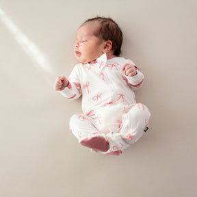 Zippered Footie in Bow