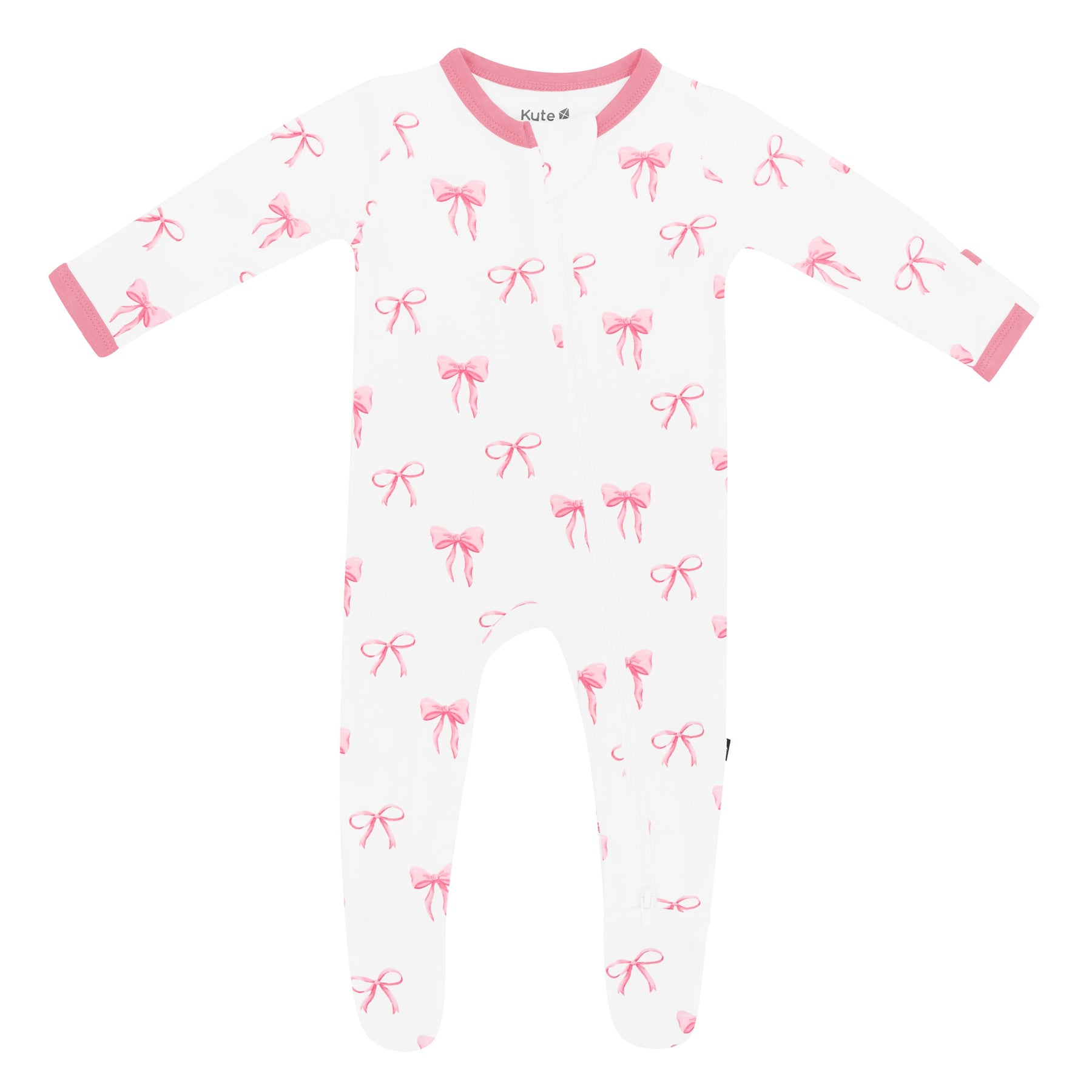 Zippered Footie in Bow