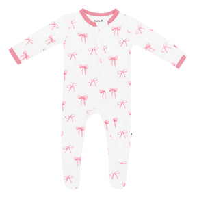 Zippered Footie in Bow