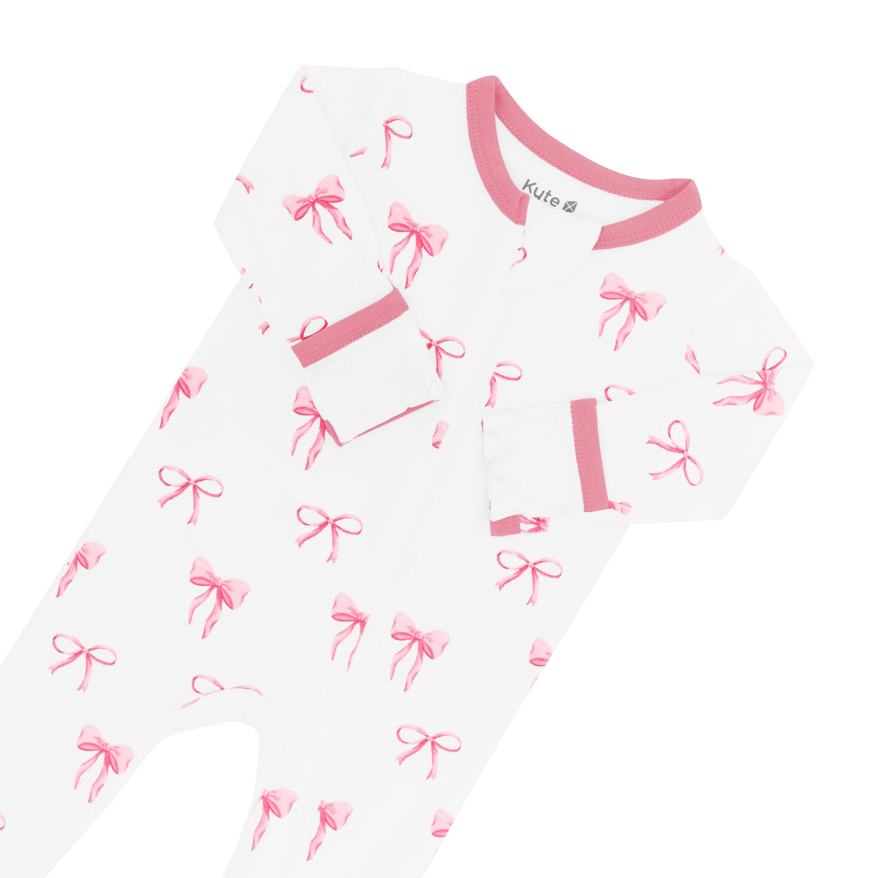 Zippered Footie in Bow