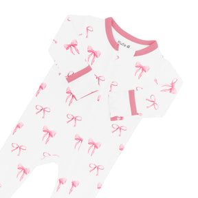 Zippered Footie in Bow
