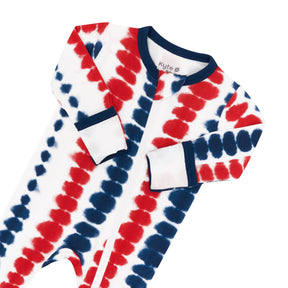 Zippered Footie in Liberty Rip Tide