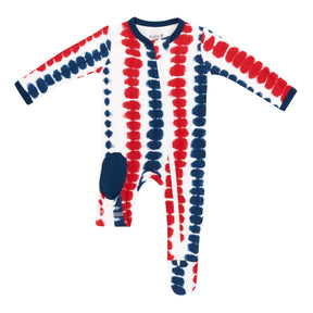 Zippered Footie in Liberty Rip Tide
