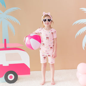 Short Sleeve Pajamas in Barbie™ Beach