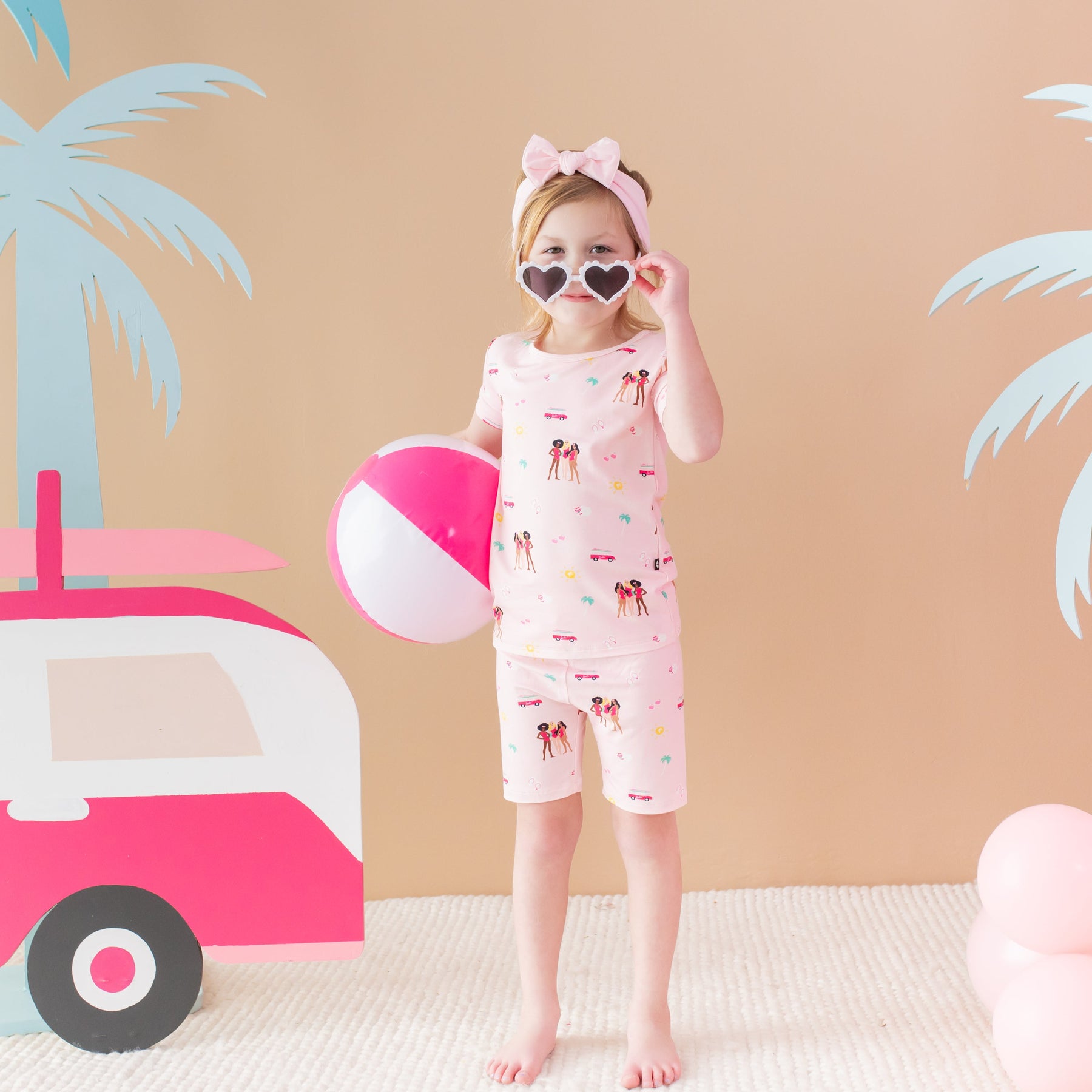 Short Sleeve Pajamas in Barbie™ Beach