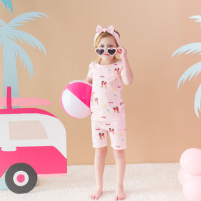 Short Sleeve Pajamas in Barbie™ Beach