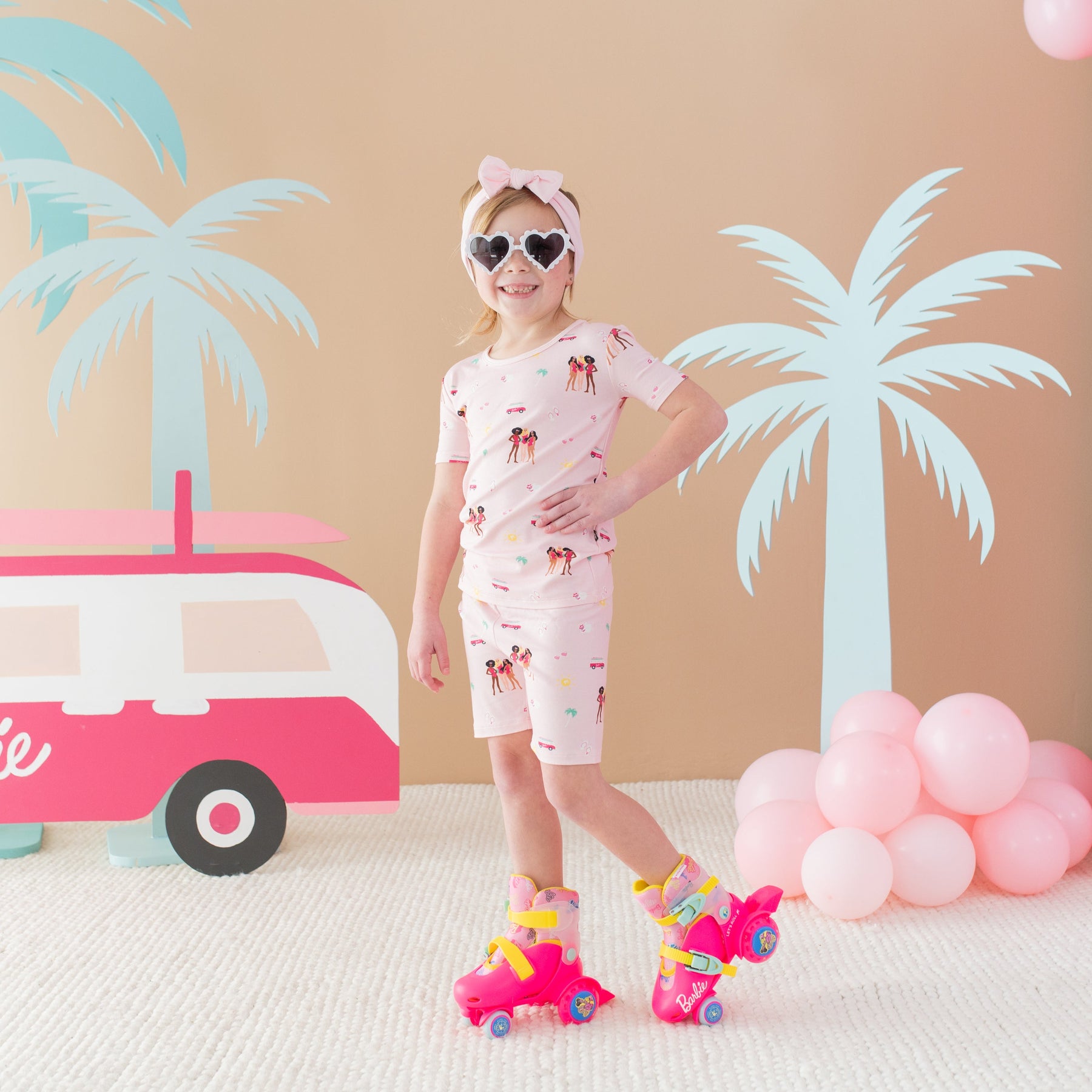 Short Sleeve Pajamas in Barbie™ Beach