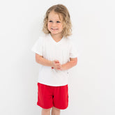 Drawstring Short in Cardinal
