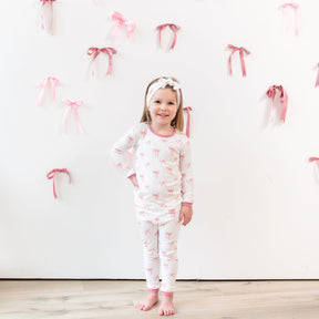 Long Sleeve Pajamas in Bow