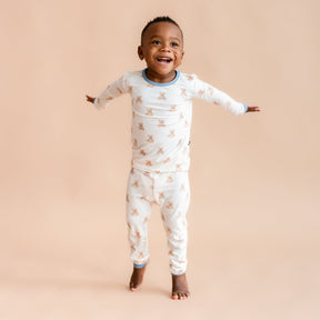 Long Sleeve Pajamas in Teddy Bear