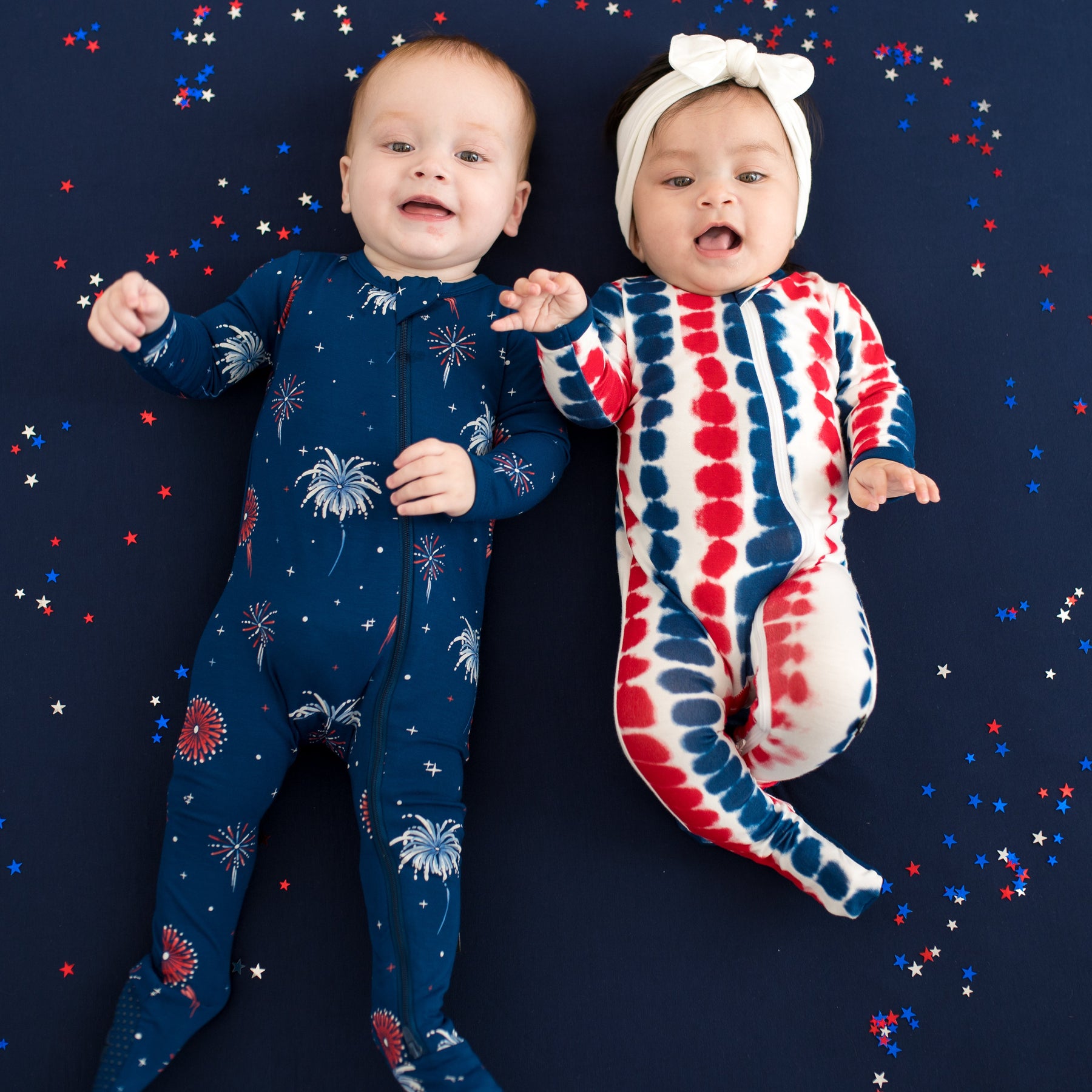 Zippered Footie in Liberty Rip Tide