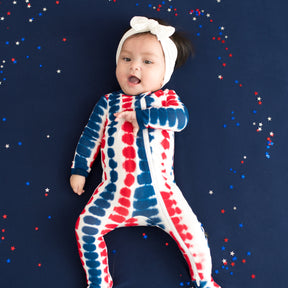 Zippered Footie in Liberty Rip Tide