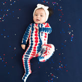 Zippered Footie in Liberty Rip Tide