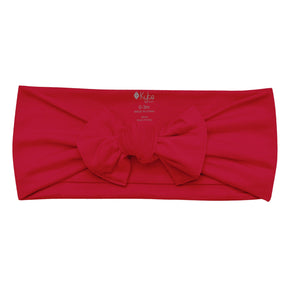 Knotted Bow Headband in Cardinal