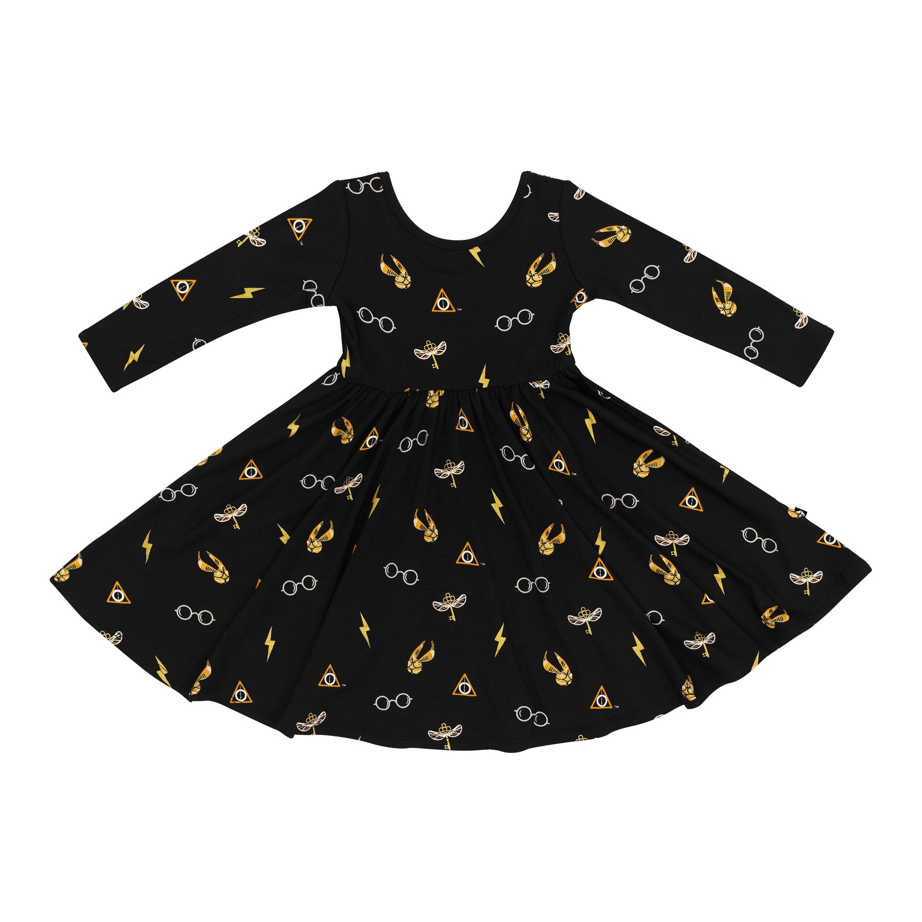 Long Sleeve Twirl Dress in Midnight Icon