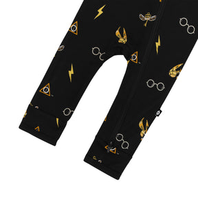 Zippered Romper in Midnight Icon